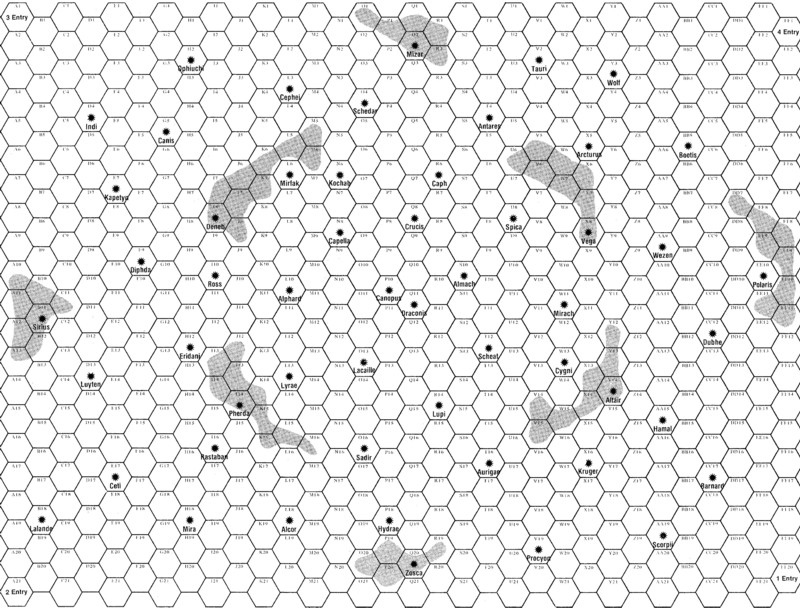 Stellar Conquest Map. Copyright Avalon Hill Games.