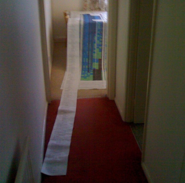 Chris's printout escapes down his hall