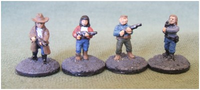 Four Armed Civilians/Colonists from GZG's SG15-V7 and V9 sets