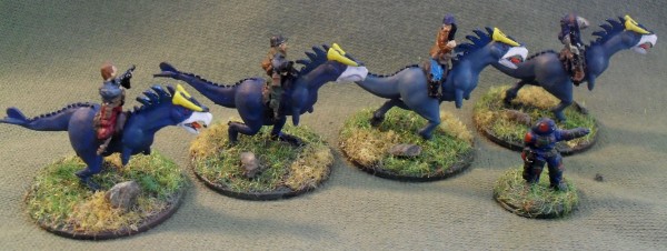 Gashants from Highlander Studios with riders from Rebel Miniatures and 15mm.co.uk