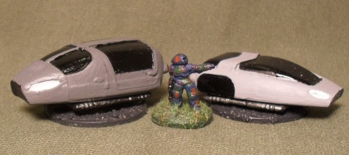 Grav cars by Khurasan Miniatures, Marine from GZG