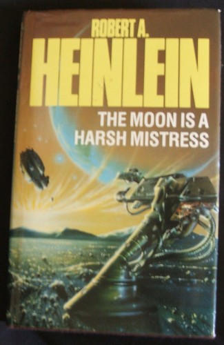 Cover of 'The Moon is a Harsh Mistress' - New English Library Edition 1989
