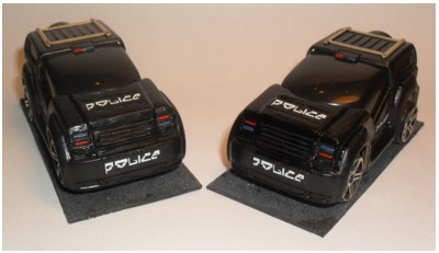 Toycars become police cars