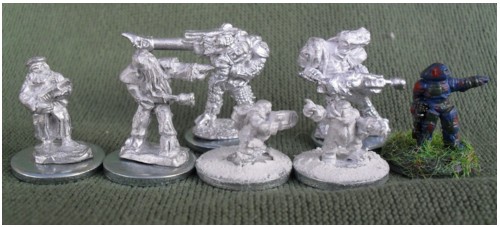 Rimraiders, Octopods, Dracci from 15mm.co.uk, Sons of Thunder from Rebel Minis, UNSC trooper from GZG